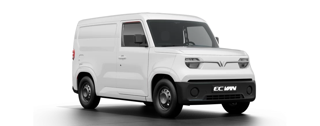 vinfast ec van màu trắng