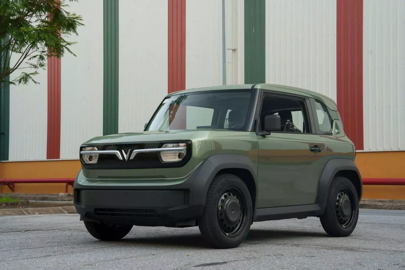 ảnh xe vf3 màu xanh