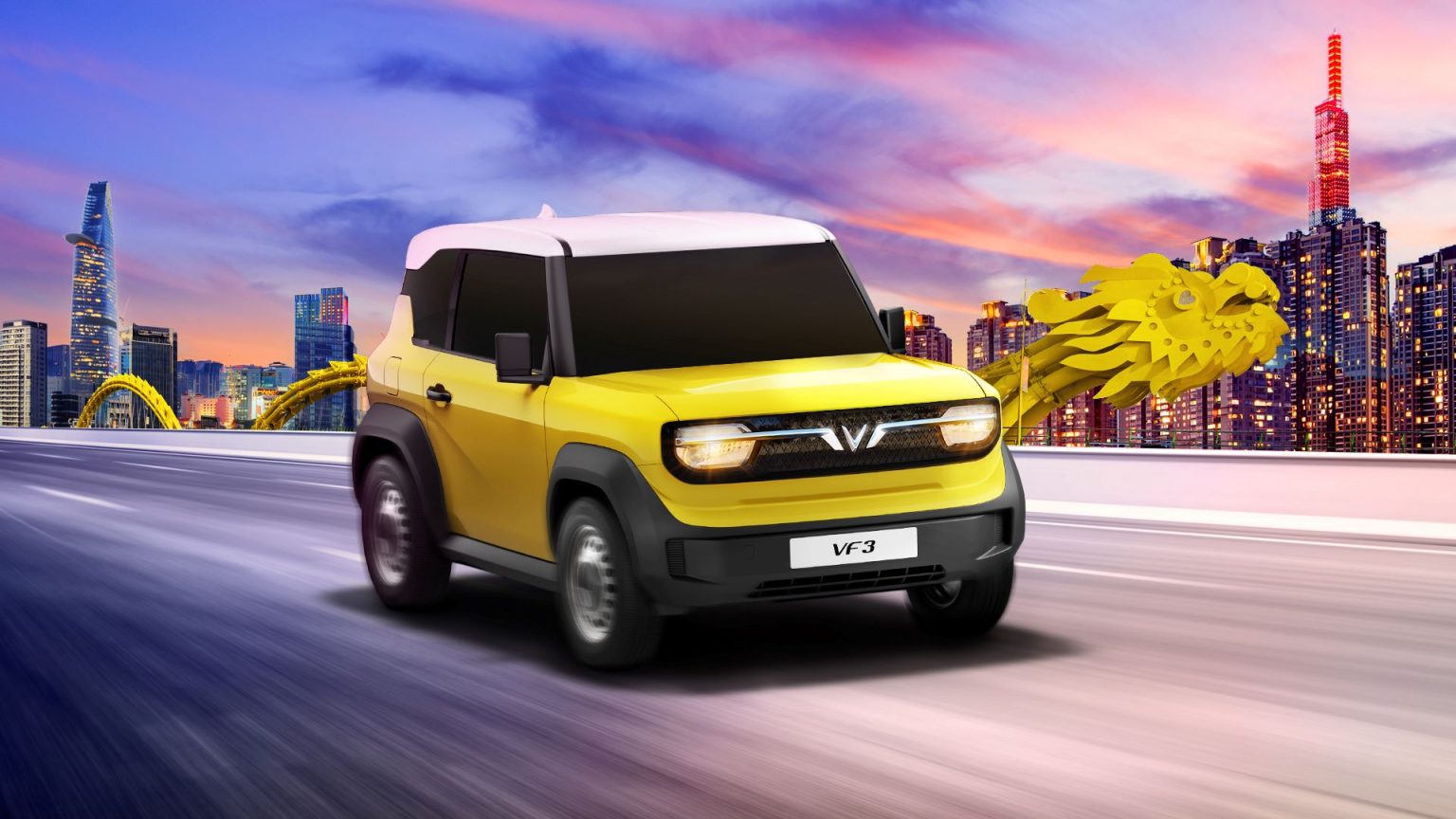 Vinfast vf3 màu vàng