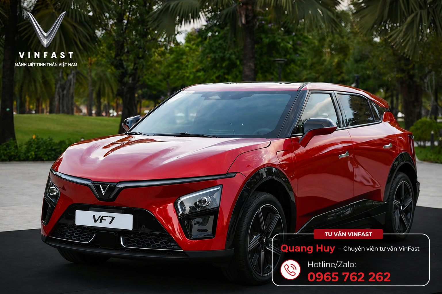 Ảnh Vinfast Vf7 màu đỏ