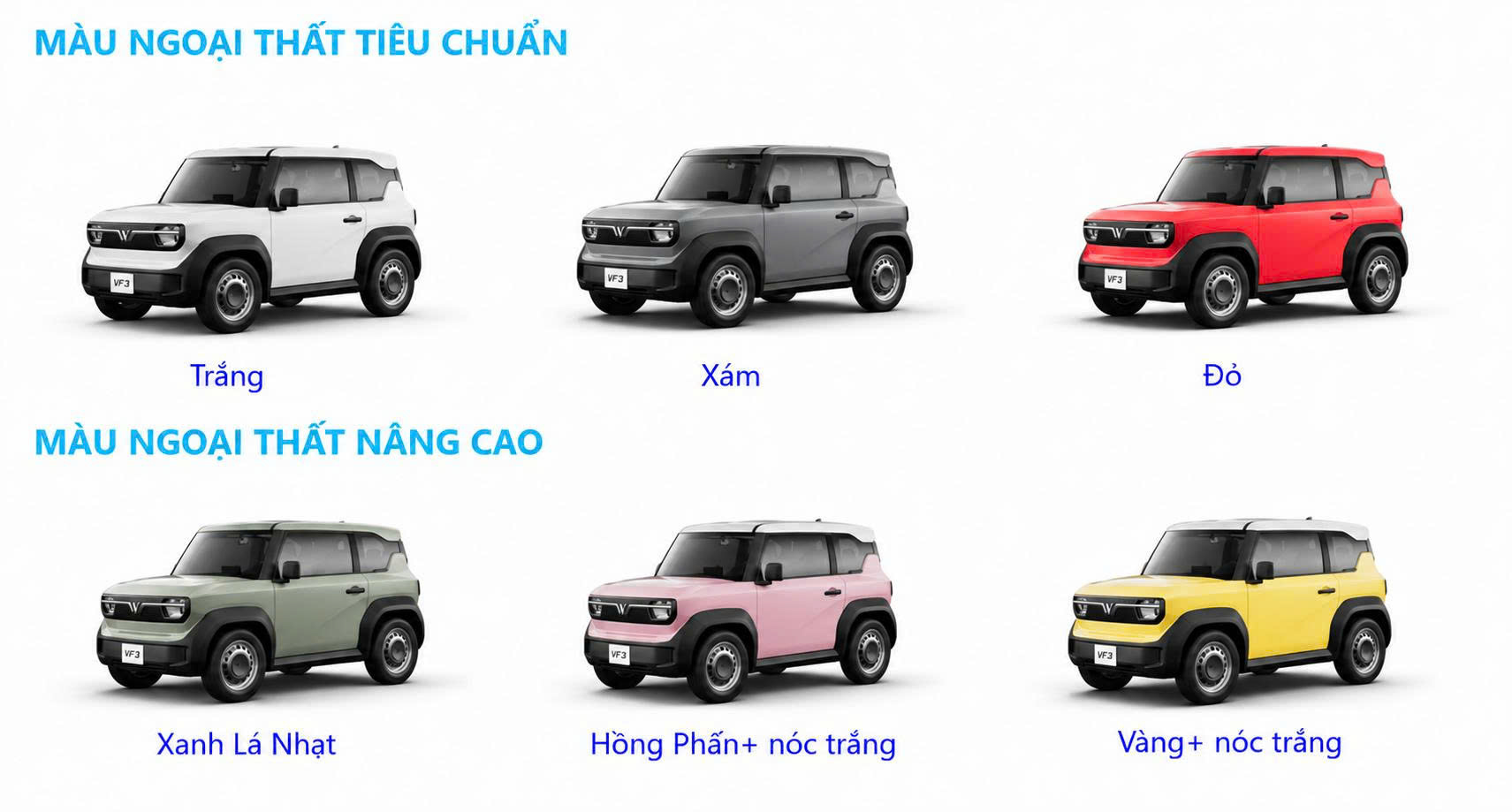 bảng màu Vinfast vf3
