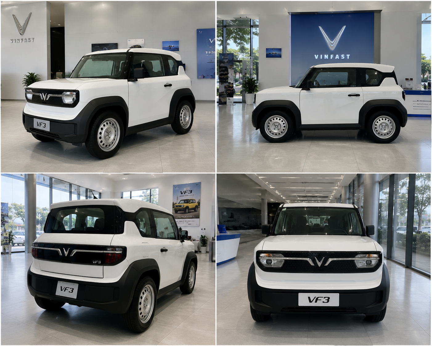 ảnh vinfast vf3 màu trắng