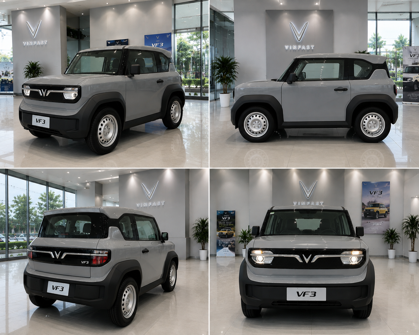 Bảng màu VinFast VF3 màu Xám