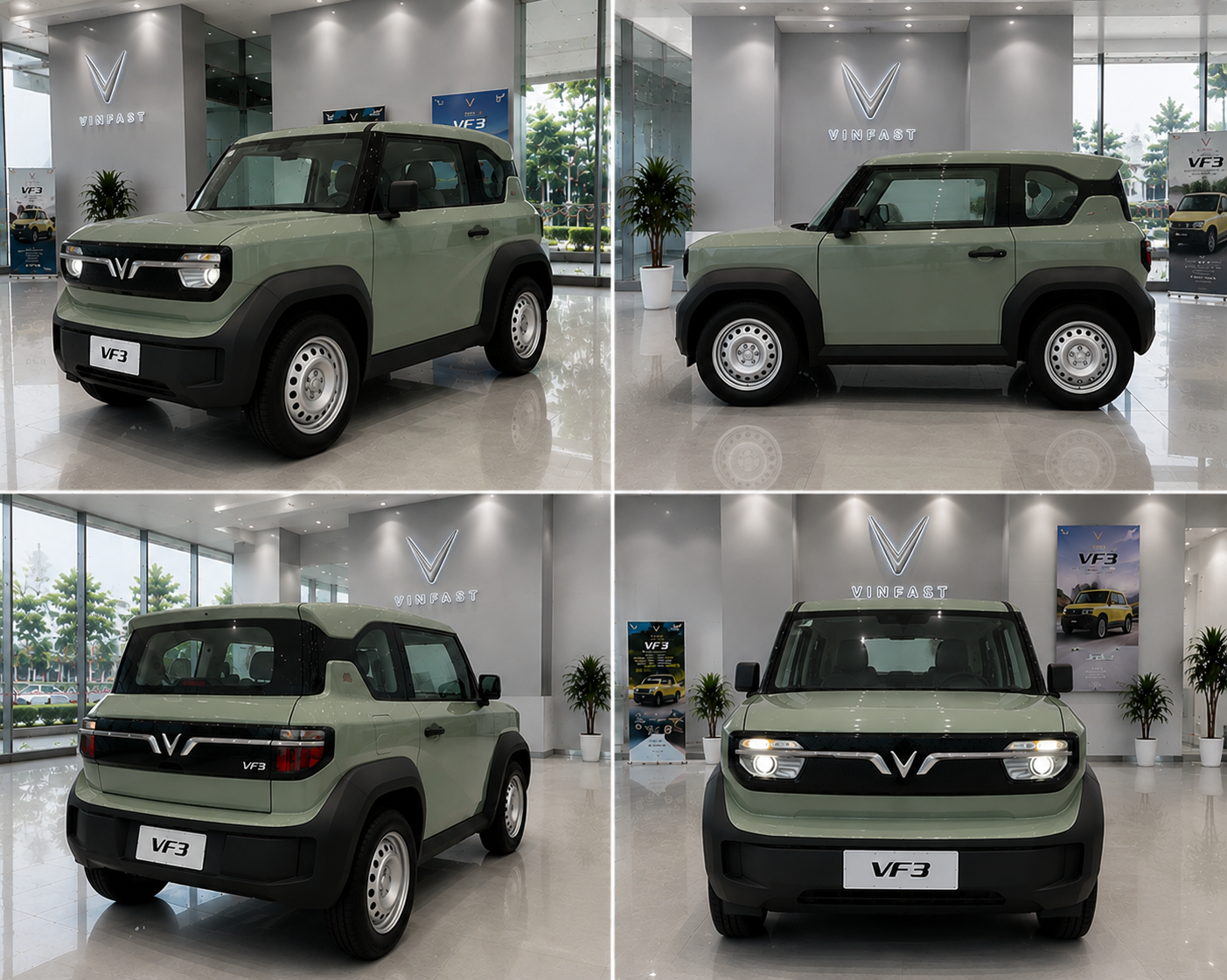 VinFast VF3 màu Xanh Lá Nhạt